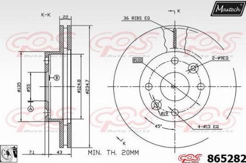 Maxtech 865282.0080 - Bremžu diski ps1.lv