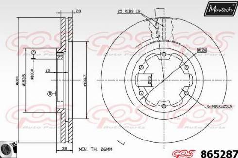 Maxtech 865287.0060 - Bremžu diski ps1.lv