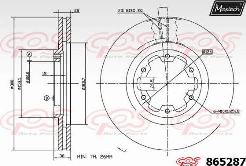 Maxtech 865287.0000 - Bremžu diski ps1.lv