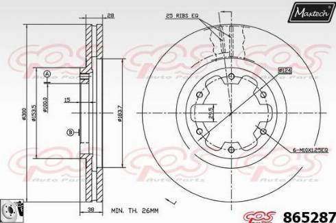 Maxtech 865287.0080 - Bremžu diski ps1.lv