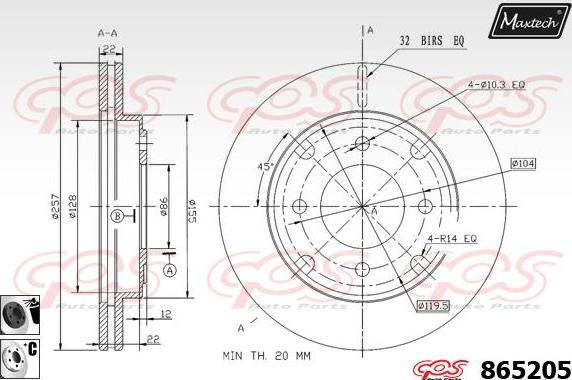 Maxtech 865235 - Bremžu diski ps1.lv