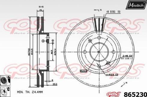 Maxtech 865230.6060 - Bremžu diski ps1.lv