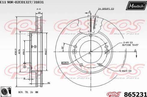 Maxtech 865231.0060 - Bremžu diski ps1.lv