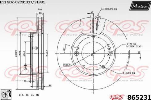 Maxtech 865231.0080 - Bremžu diski ps1.lv