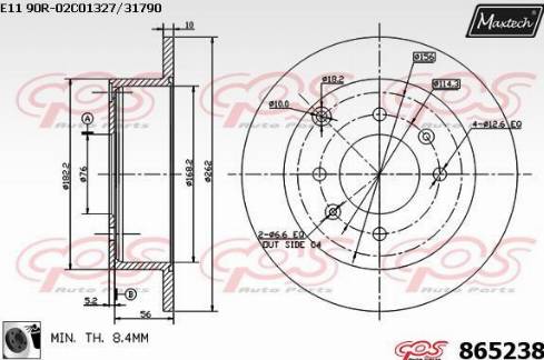 Maxtech 865238.0060 - Bremžu diski ps1.lv