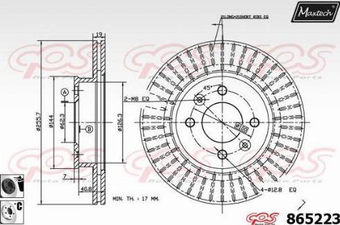 Maxtech 865223.6060 - Bremžu diski ps1.lv