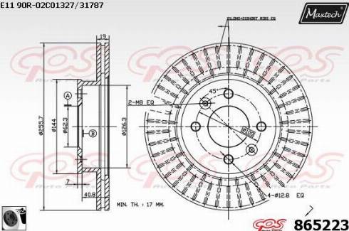 Maxtech 865223.0060 - Bremžu diski ps1.lv