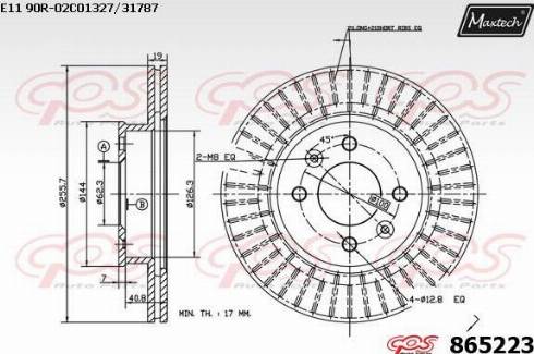 Maxtech 865223.0000 - Bremžu diski ps1.lv