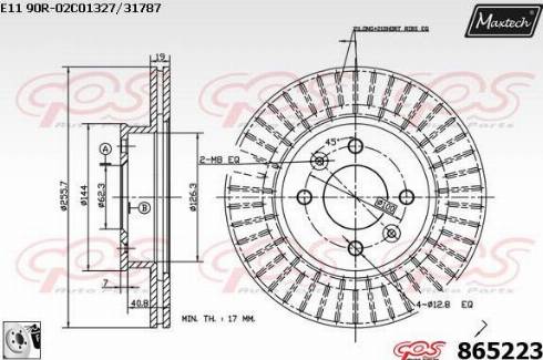 Maxtech 865223.0080 - Bremžu diski ps1.lv