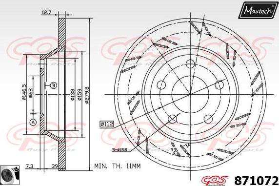 Maxtech 865222 - Bremžu diski ps1.lv