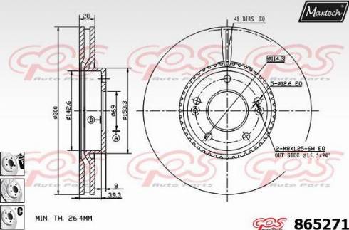 Maxtech 865271.6980 - Bremžu diski ps1.lv