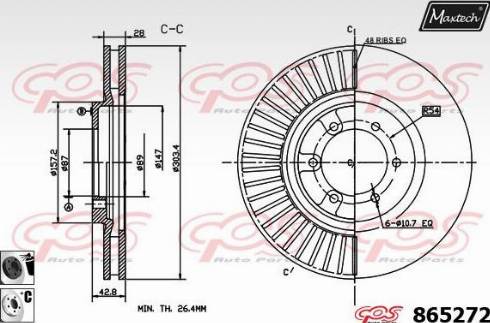 Maxtech 865272.6060 - Bremžu diski ps1.lv