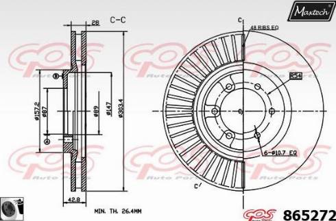 Maxtech 865272.0060 - Bremžu diski ps1.lv