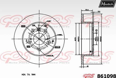 Maxtech 861098.0000 - Bremžu diski ps1.lv