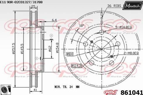 Maxtech 861041.0060 - Bremžu diski ps1.lv