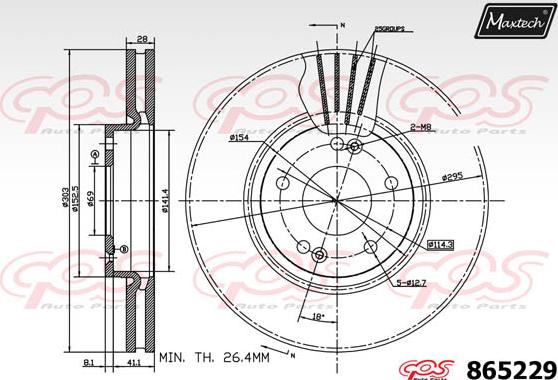 Maxtech 861064 - Bremžu diski ps1.lv