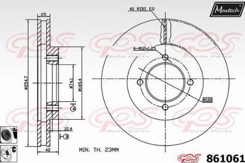 Maxtech 861061.6060 - Bremžu diski ps1.lv