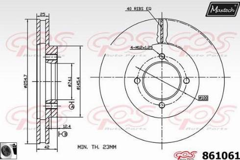 Maxtech 861061.0060 - Bremžu diski ps1.lv