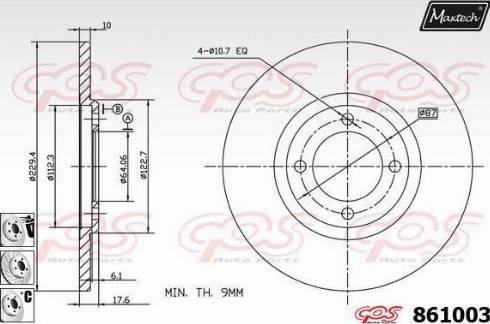 Unipart GBD1339 - Bremžu diski ps1.lv