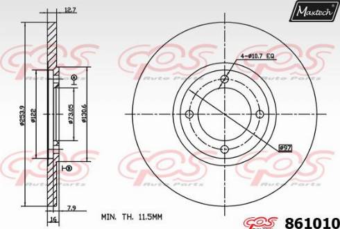 Maxtech 861010.0000 - Bremžu diski ps1.lv