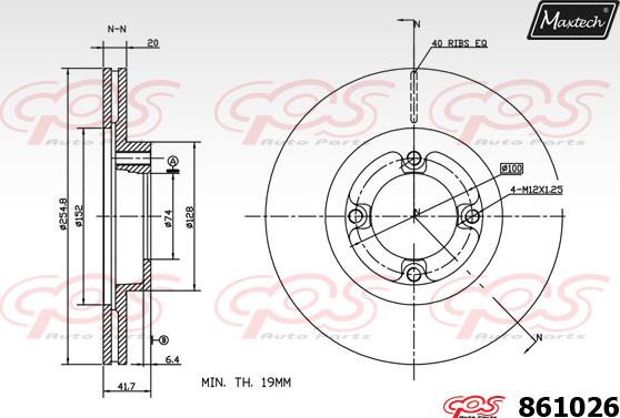 Maxtech 861085 - Bremžu diski ps1.lv