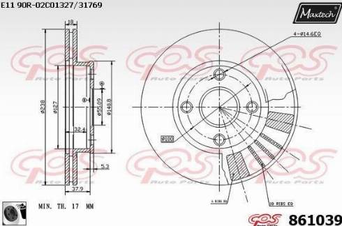 Maxtech 861039.0060 - Bremžu diski ps1.lv