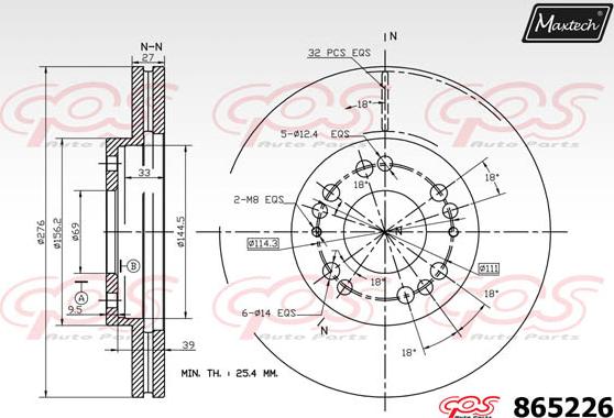 Maxtech 861039 - Bremžu diski ps1.lv