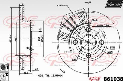 Maxtech 861038.6060 - Bremžu diski ps1.lv