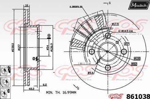 Maxtech 861038.6880 - Bremžu diski ps1.lv