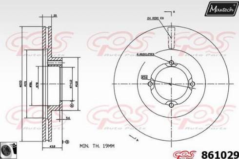 Maxtech 861029.0060 - Bremžu diski ps1.lv