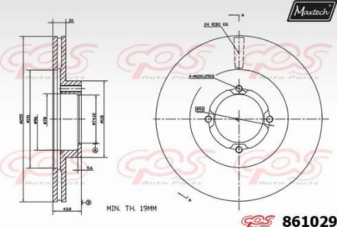 Maxtech 861029.0000 - Bremžu diski ps1.lv