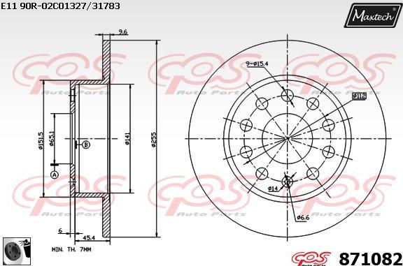 Maxtech 861024 - Bremžu diski ps1.lv