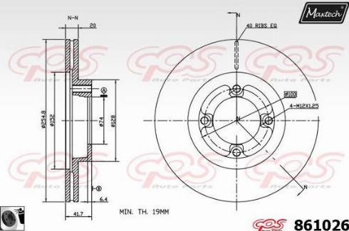 Maxtech 861026.0060 - Bremžu diski ps1.lv