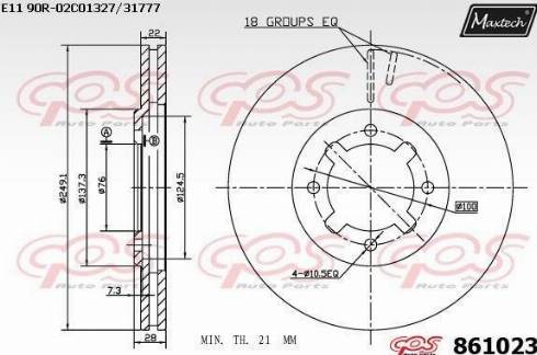 Maxtech 861023.0000 - Bremžu diski ps1.lv