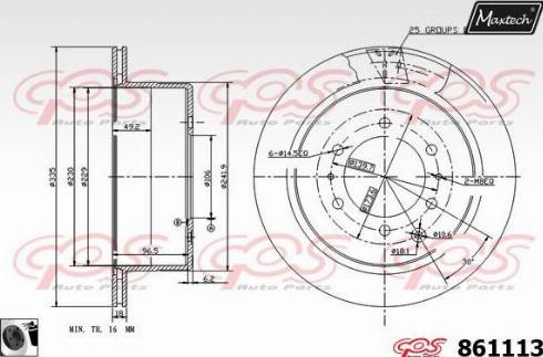 Maxtech 861113.0060 - Bremžu diski ps1.lv