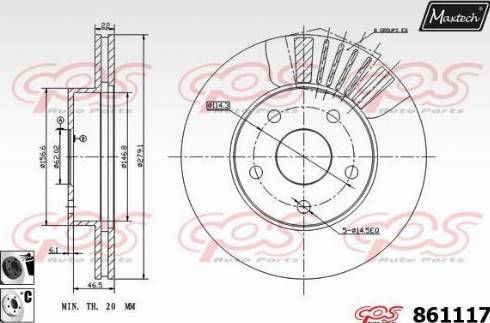 Maxtech 861117.6060 - Bremžu diski ps1.lv