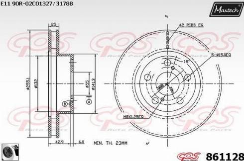 Maxtech 861128.0060 - Bremžu diski ps1.lv