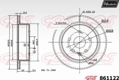 Maxtech 861122.0000 - Bremžu diski ps1.lv