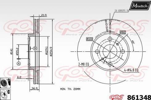 Maxtech 861348.6060 - Bremžu diski ps1.lv