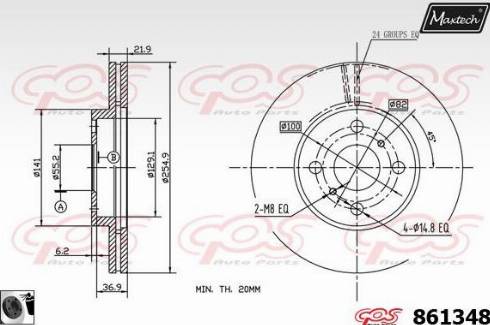 Maxtech 861348.0060 - Bremžu diski ps1.lv