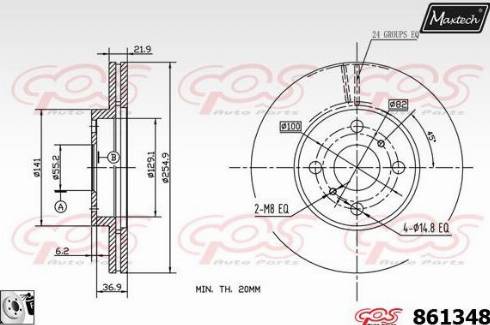 Maxtech 861348.0080 - Bremžu diski ps1.lv