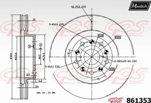 Maxtech 861353.0000 - Bremžu diski ps1.lv