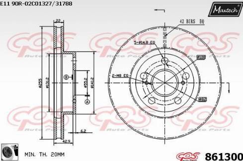 Maxtech 861300.0060 - Bremžu diski ps1.lv