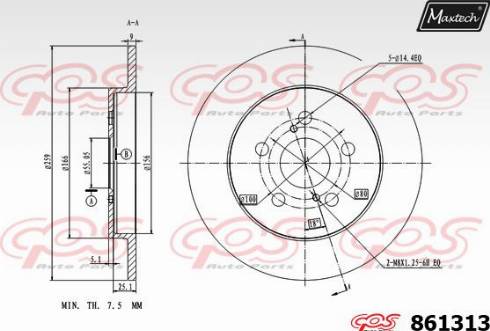 Maxtech 861313.0000 - Bremžu diski ps1.lv