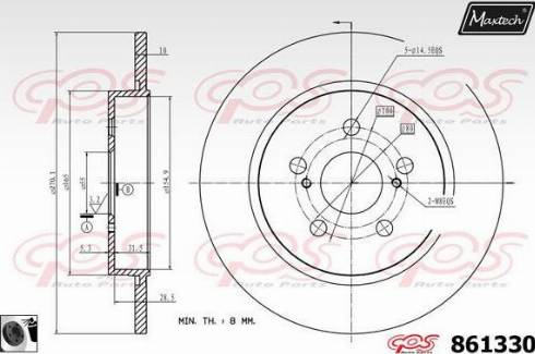 Maxtech 861330.0060 - Bremžu diski ps1.lv