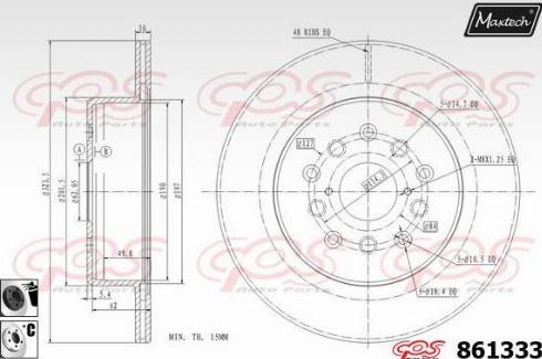 Maxtech 861333.6060 - Bremžu diski ps1.lv