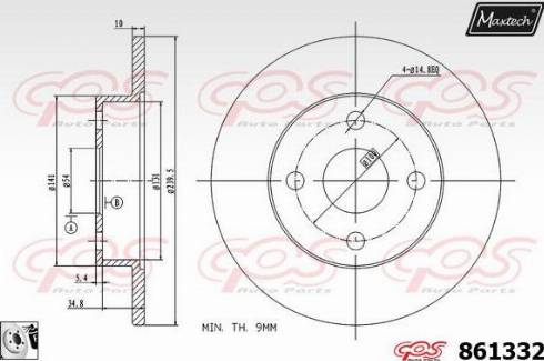 MOPROD MBD5076 - Bremžu diski ps1.lv