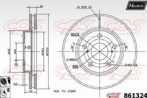 Maxtech 861324.6060 - Bremžu diski ps1.lv