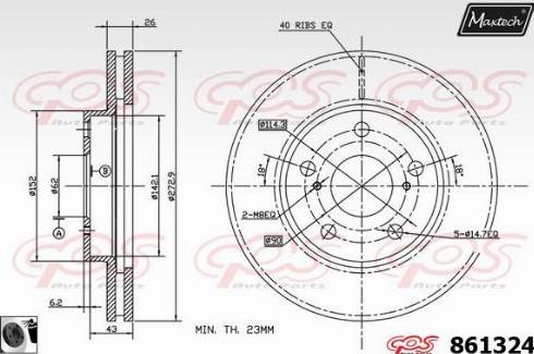 Maxtech 861324.0060 - Bremžu diski ps1.lv