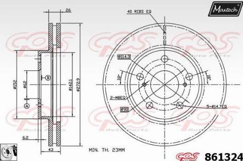 Maxtech 861324.0080 - Bremžu diski ps1.lv